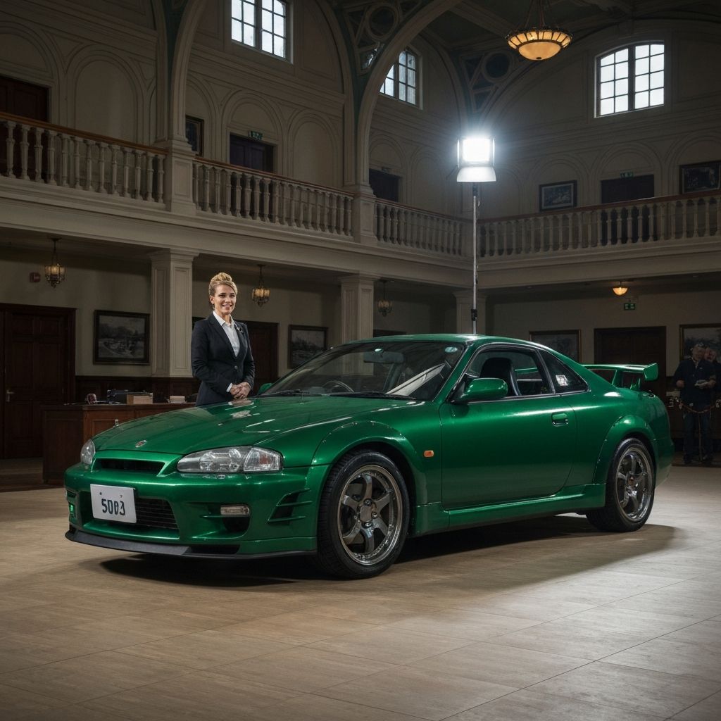 Luksusowy japoński samochód na profesjonalnej aukcji